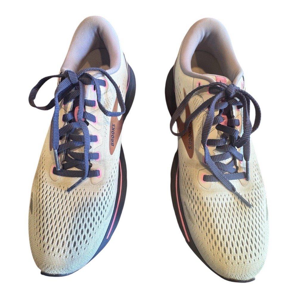 Brooks Ghost 15 Running Shoes Woman's 8.5 Spa Blue/Neo Pink DNA Loft V-2 Tech